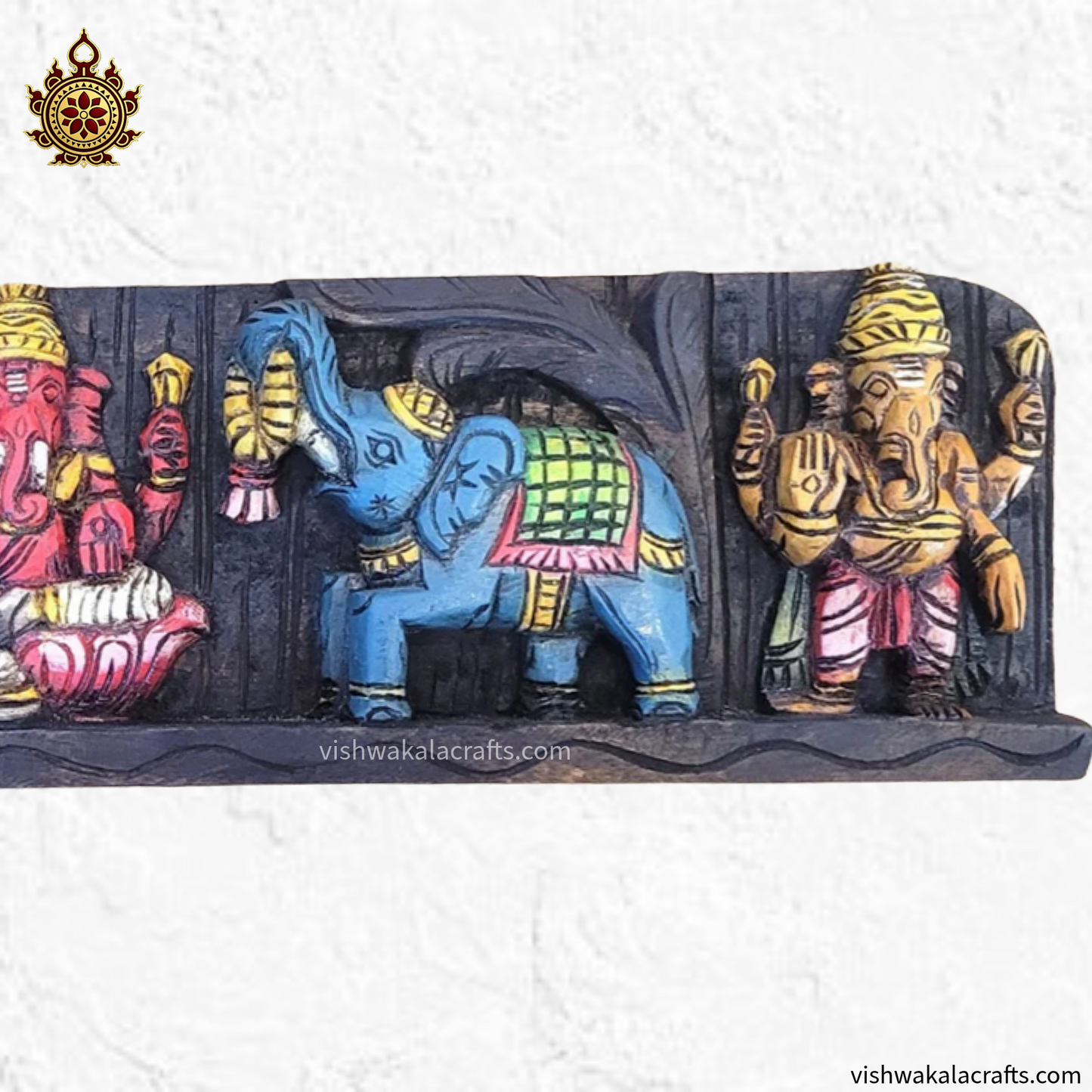 Gaja Ganesha -Triple Ganesa with Double Elephant
