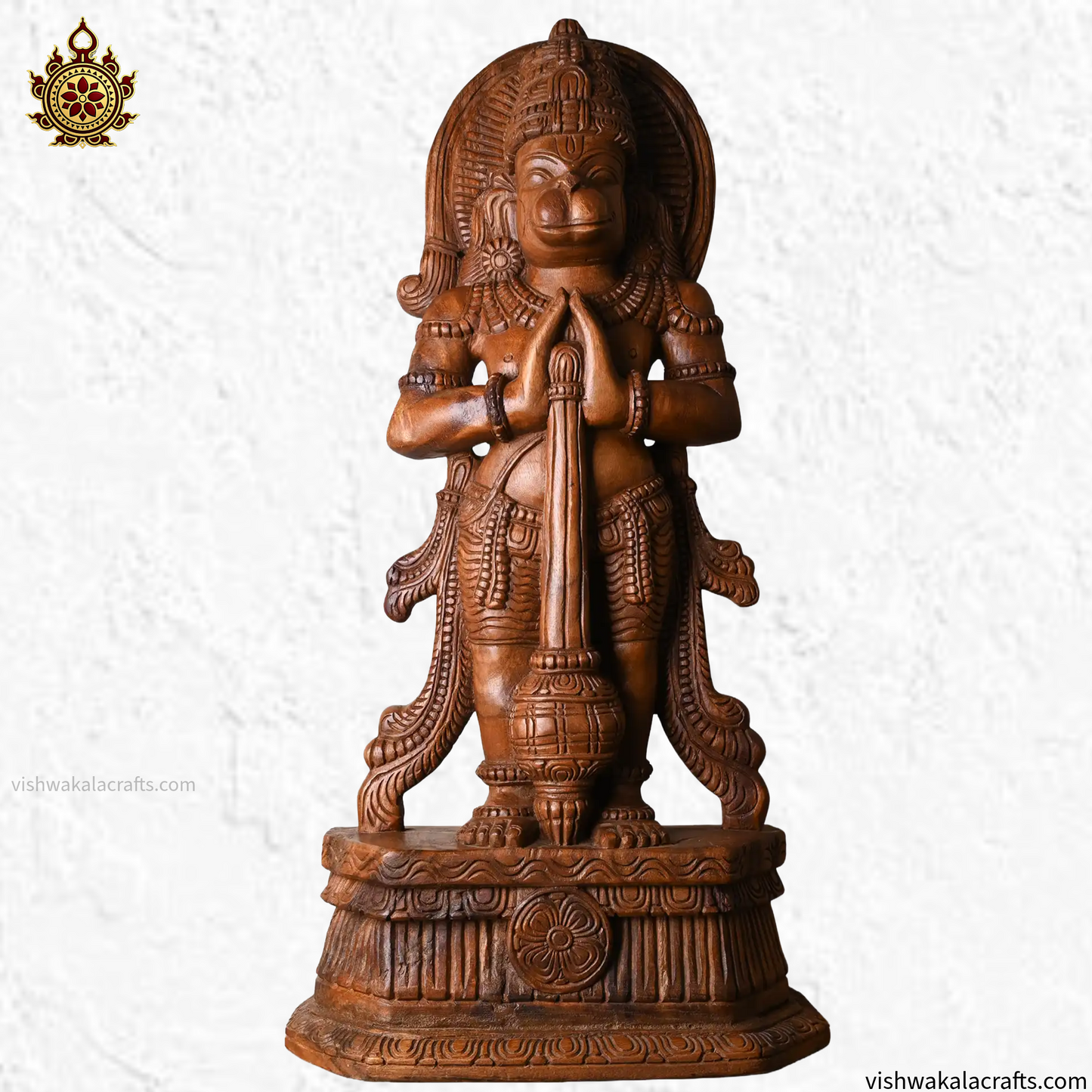 Handcrafted Wooden Hanuman Idol (God Sculpture) (37 inches)