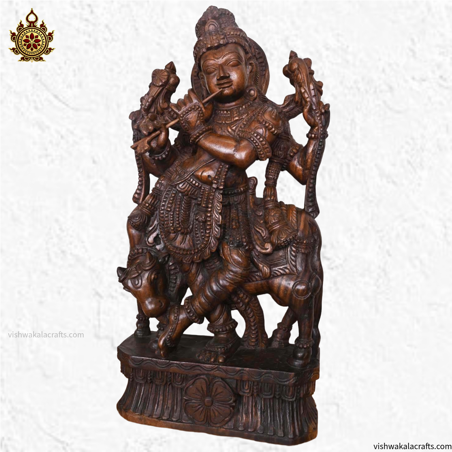 Handcrafted Wooden Gopal Krishna (3 feet) Vaagai wood