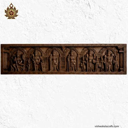 Sri Subramaniam Swamy Arupadai Murugan Wood Wall Panel 48''
