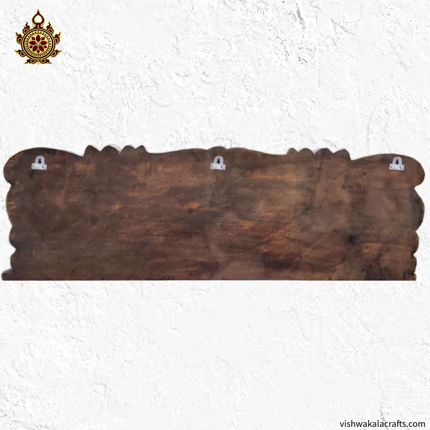 Ganesha Lakshmi Saraswathi With Double Parrot Wooden Wall panel