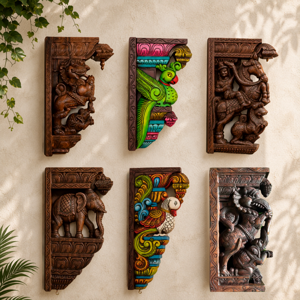 Wood Carved Wall Brackets
