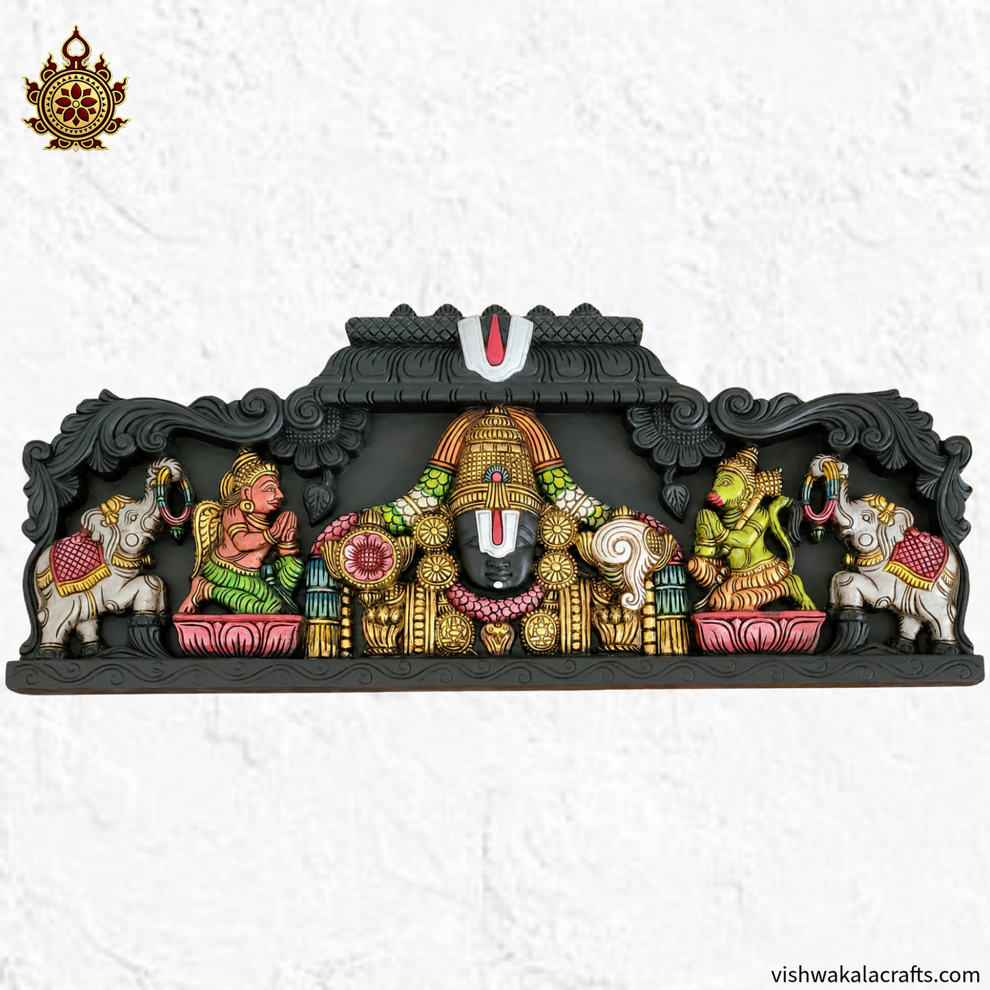 Lord Venkateswara (Balaji) wooden wall panel Handcrafted