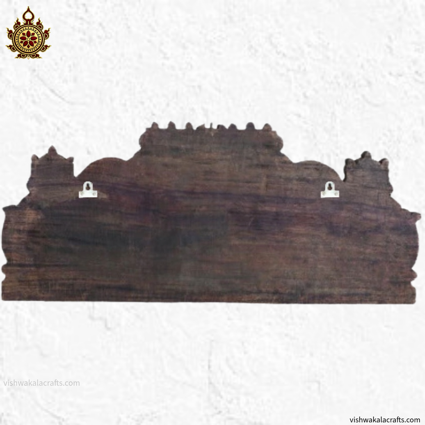 Handcrafted Wooden Resting Vishnu Temple Gopuram Wall Panel