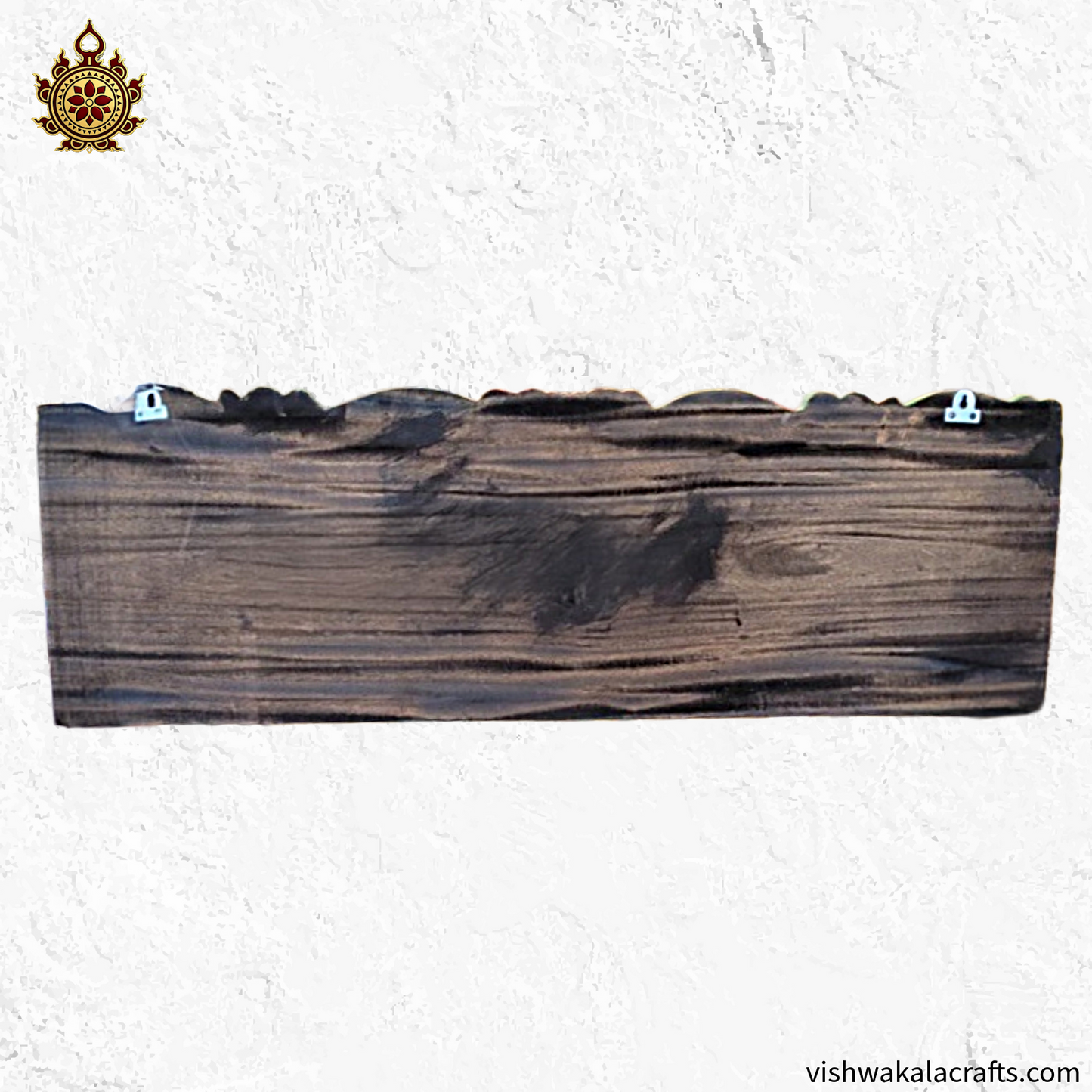 Gaja Ganesha wood carving wall panel Vaagai wood 36 Inches