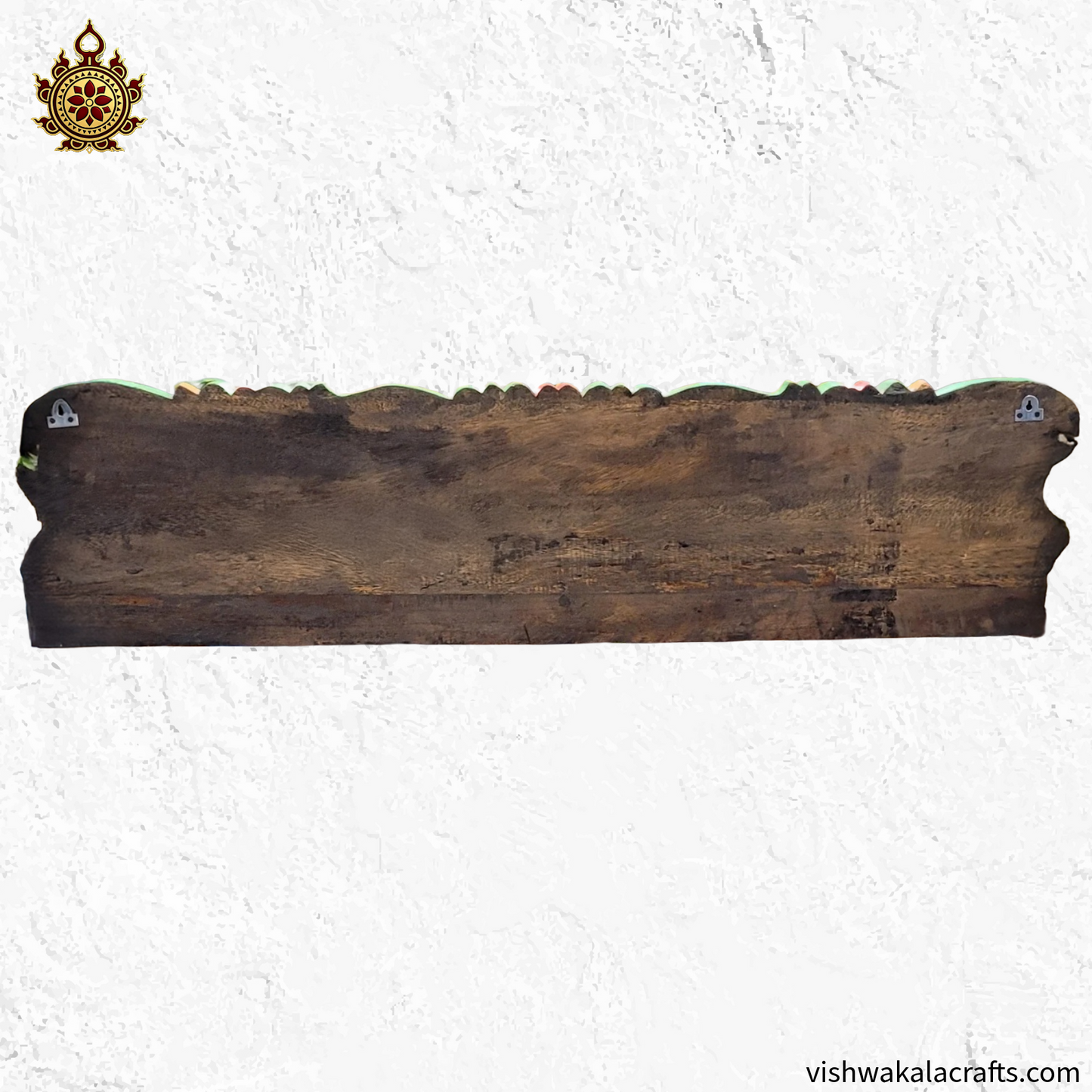 Krishna With Gopikas Wood Carving Wall Panel 48''