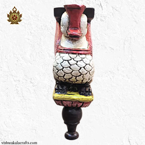 Swan annam wood carving wall bracket traditional chettinad handicrafts (12x8x2) Inches (Single)