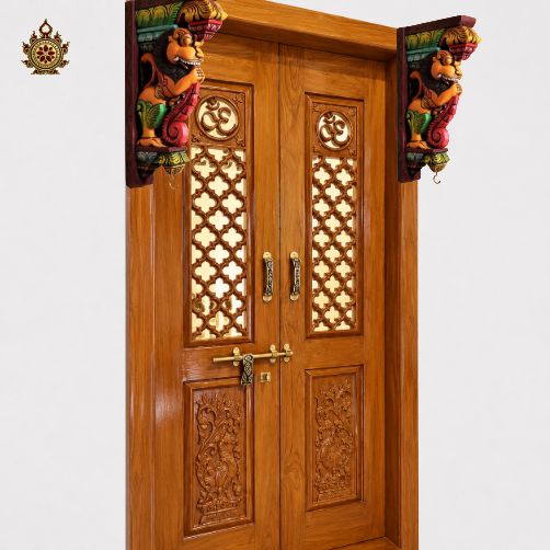 Yali Bracket 12″ Hand-Carved Multicolour Corbel (single)