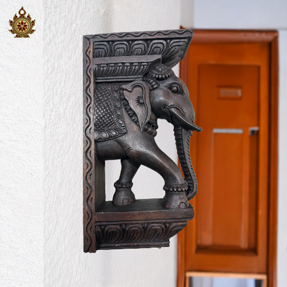 Elephant Bracket Teak with Rosewood Finish (Single)