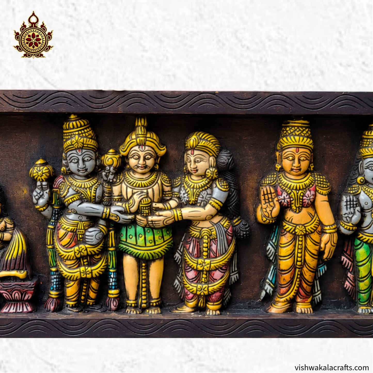 Srinivasa Kalyanam Wooden Wall Panel