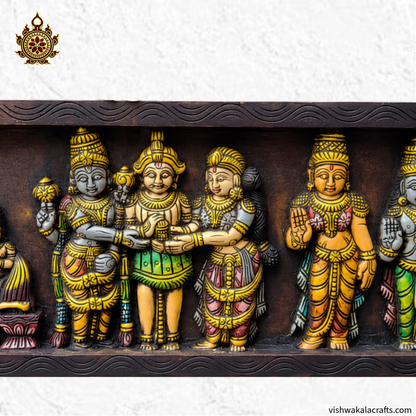 Srinivasa Kalyanam Wooden Wall Panel
