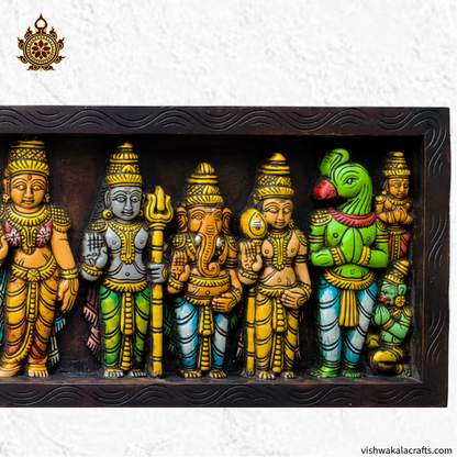 Srinivasa Kalyanam Wooden Wall Panel