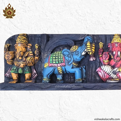 Gaja Ganesha -Triple Ganesa with Double Elephant
