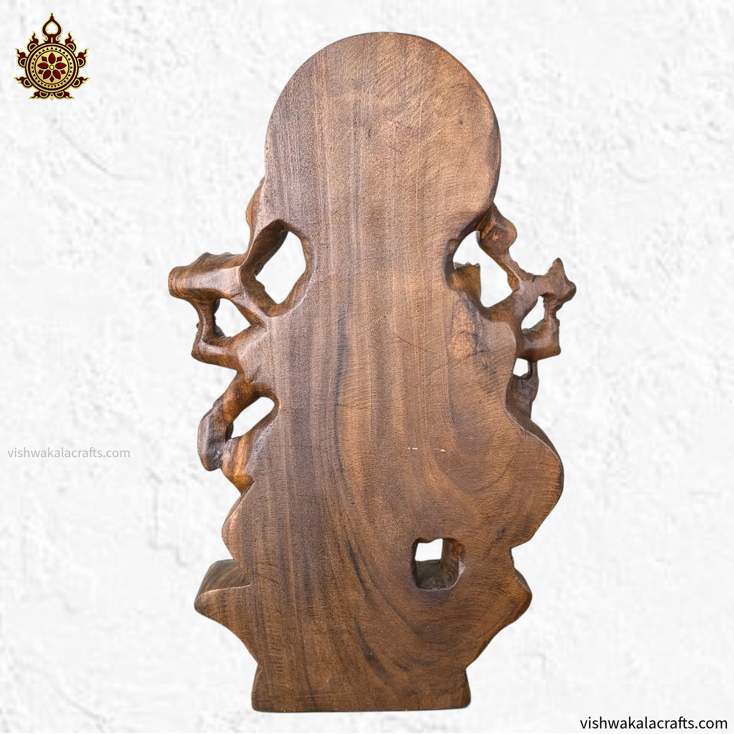Handcrafted Wooden Drishti Ganesha Sculpture 24"