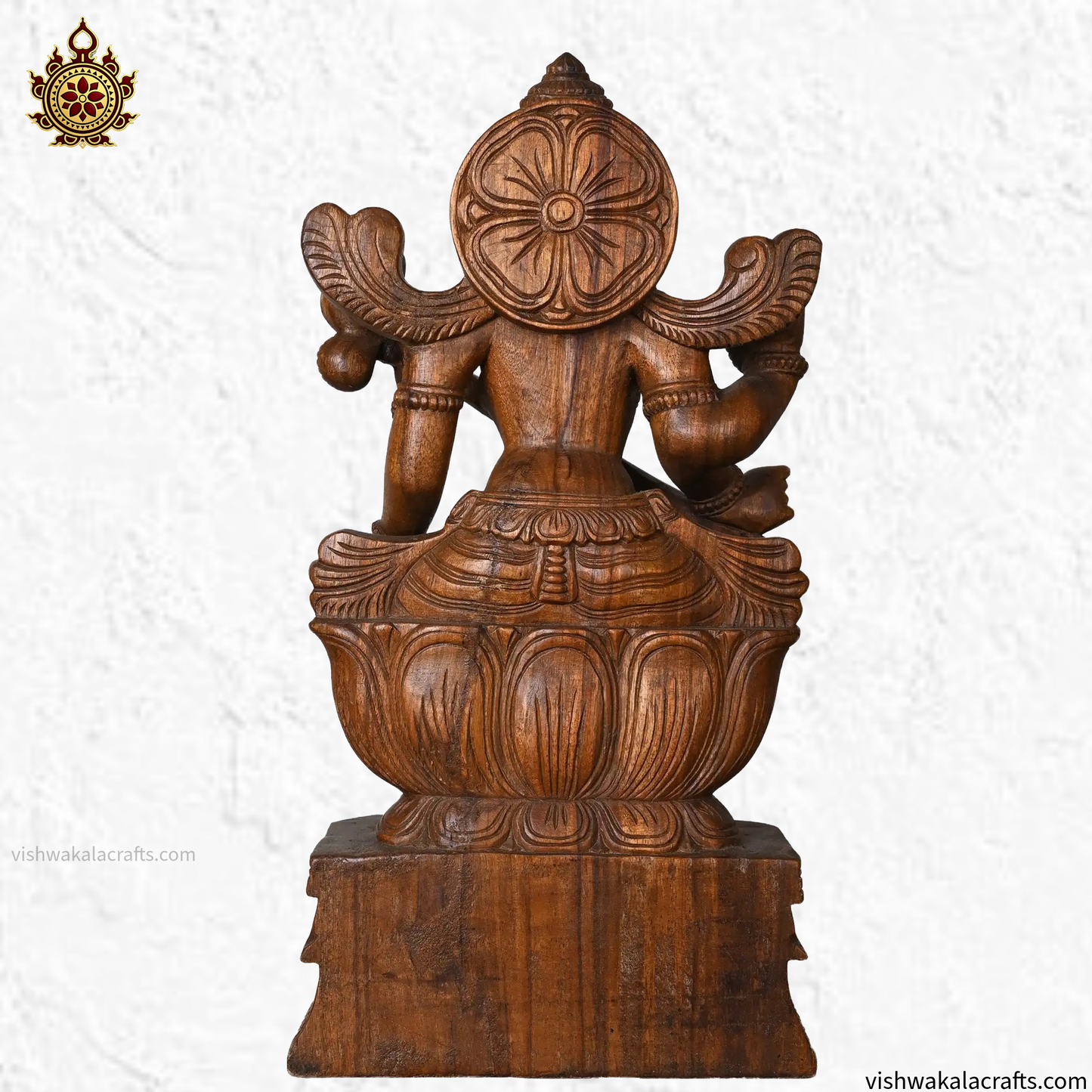 Goddess Saraswathi Wooden Handcarved statue 24"