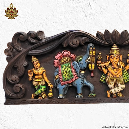 Gaja Ganesha With Double Elephant & Two Lady 36"