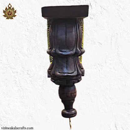 Parrot bodhil wood carving wall bracket corbel traditional chettinad handicrafts (9x9x3) Inches (Single)
