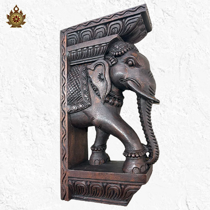 Elephant Bracket Teak with Rosewood Finish (Single)