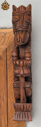 Horse With Yali Wall Bracket / Traditional Chettinad Handicrafts Rosewood Color (Single)