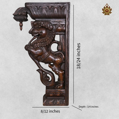 Yali (Dragon) Wall Bracket -Hand Carved Corbel (Single)