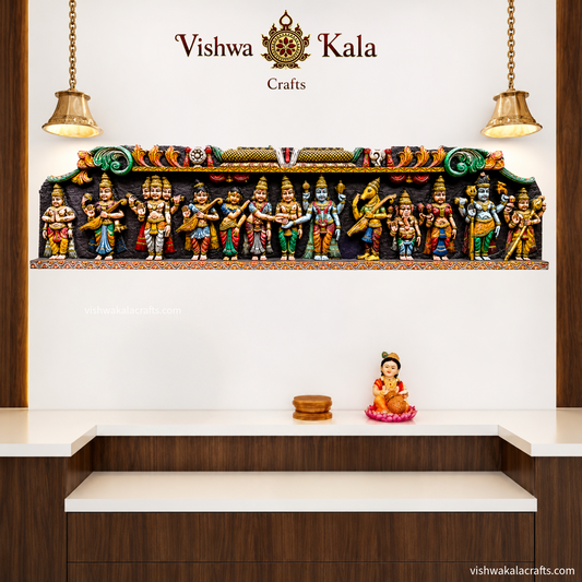 Wooden Srinivasa Kalyanam wall decor