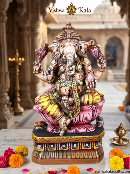 ganesh wood art