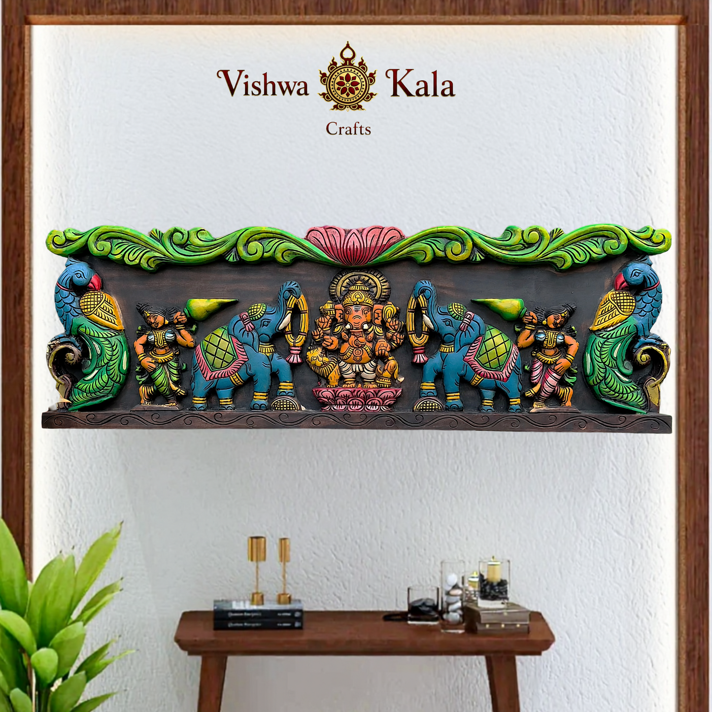 ganesh lion wall panil