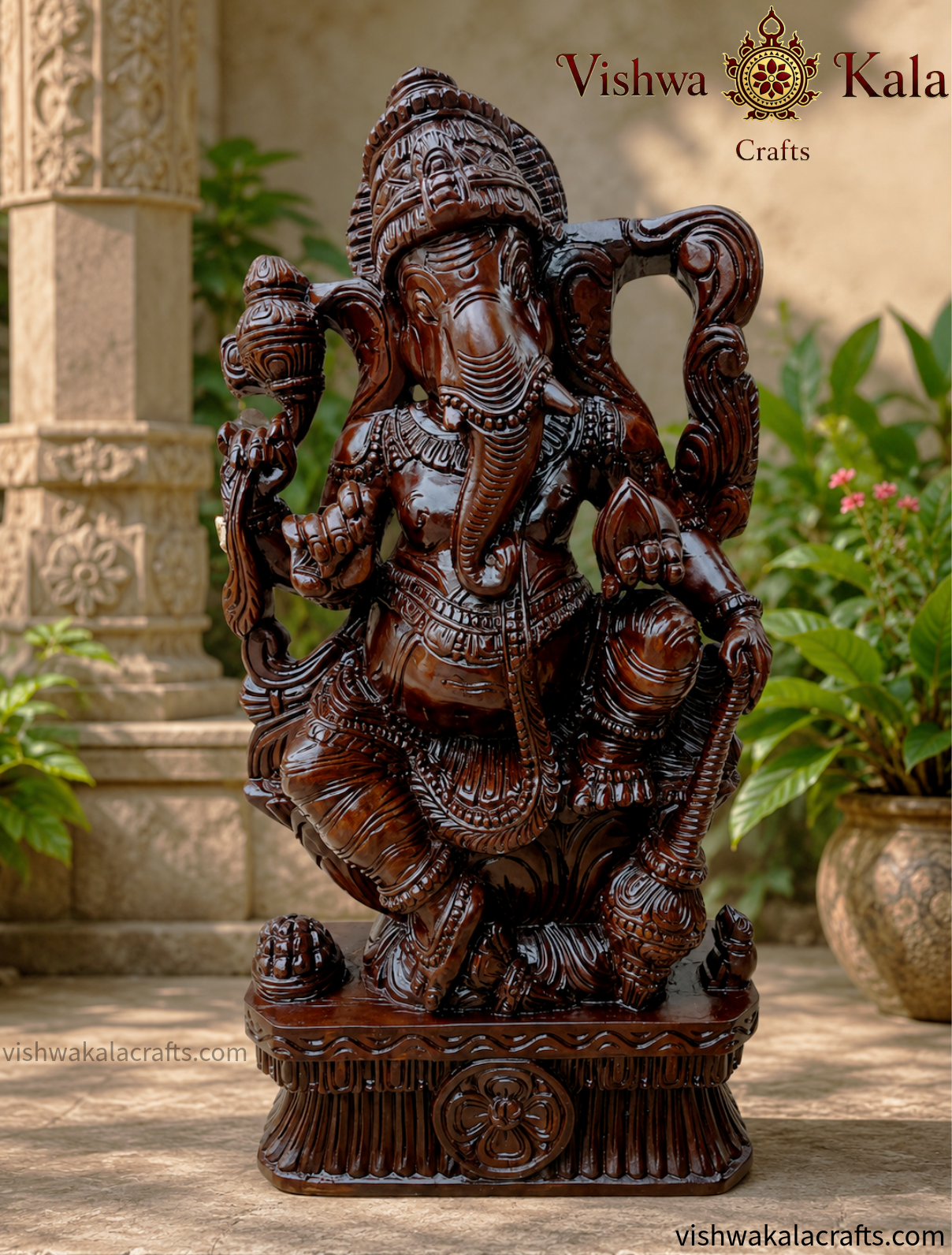ganesha wooden idol