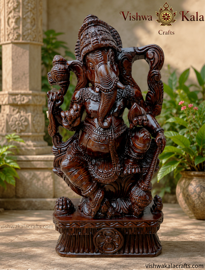 ganesha wooden idol