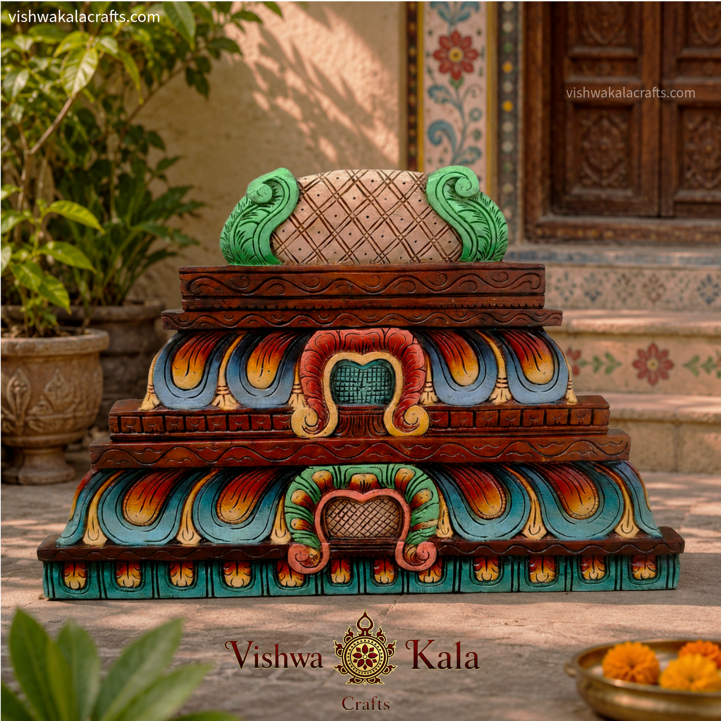 gopuram wooden art